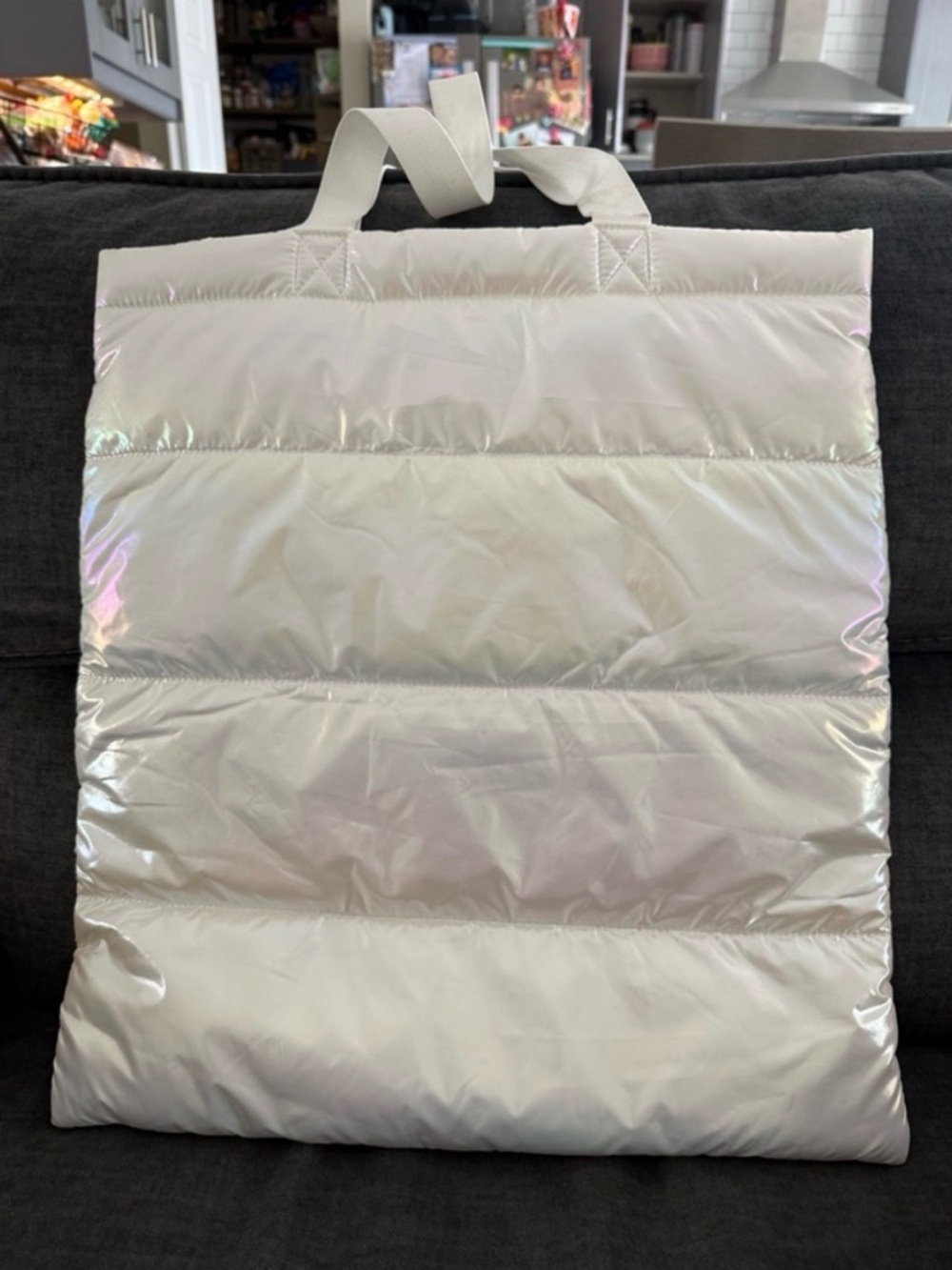 Bath & Body Works Winter Glow Bundle: Iridescent Puffer Tote & 3-Wick Candle - Picture 3 of 4